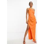 Abiti smanicati arancioni S di raso senza manica per Donna Asos Design 