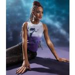 ASOS DESIGN - La Sirenetta - Top senza maniche viola sfumato con stampa su licenza di Ariel-Multicolore