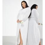 Abiti scontati bianchi XXL taglie comode con paillettes per matrimonio manica lunga a manica lunga per Donna Asos Design 