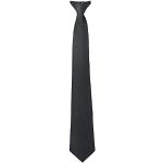 Cravatte tinta unita casual nere XXS in twill per Uomo Aster 