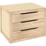 Rayher 62382000 Piccola cassettiera in legno, 3 cassetti, per scrivania,  21,5 x 14,5 x 16 cm