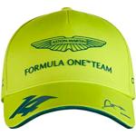 Aston Martin F1 Team – Merchandise ufficiale Formula 1 – Berretto da baseball Fernando Alonso Team Driver verde lime, per bambini/ragazzi, regolabile, Lime