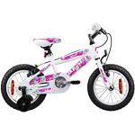 Bici rosa con rotelle per bambini Atala 