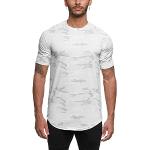 T-shirt militari bianche M in poliestere mimetiche traspiranti mezza manica da fitness per Uomo 
