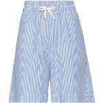Shorts blu S di cotone a righe a vita alta per Donna Attic and Barn 