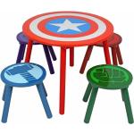 Avengers - Set tavolo con 4 sgabelli in legno - Multicolor