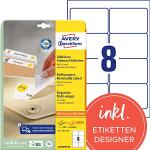 Avery Zweckform Etichette rimovibili per etichettatura scatole scorrevoli 96x63,5 mm 200 etichette bianche
