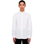 Magliette & T-shirt casual bianche L in popeline per la primavera ricamate per Uomo Giorgio Armani Exchange 