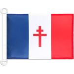 AZ FLAG Bandiera NAVALE Francia Libera 1940-1944 45x30cm - Bandiera MARITIMA Movimento France Libre - DE Gaulle 30 x 45 cm Speciale nautismo