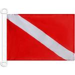 AZ FLAG Bandiera NAVALE Immersione Subacquea 45x30cm - Bandiera MARITIMA Scuba Diving 30 x 45 cm Speciale nautismo