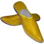 Pantofole gialle numero 43 di pelle con stringhe per Uomo 