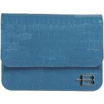 Borsette clutch eleganti azzurre in pelle di pitone per Donna Baldinini Trend 