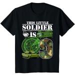 T-shirt militari nere 9 anni per bambini 