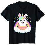 T-shirt nere a tema coniglio per bambini Meme Unicorno 