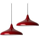 Lampadari industriali rossi da cucina compatibile con E27 