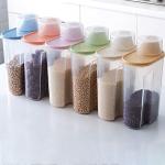 Barattoli 1,9 L trasparenti di plastica per cereali 