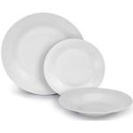 Servizi piatti bianchi di porcellana 6 pezzi per 6 persone Barazzoni 
