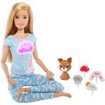 Barbie ​Breathe with Me Meditation Doll, Blonde, with 5 Lights & Guided Meditation Exercises, Puppy and 4 Emoji Accessories, Gift for Kids 3 to 8 Years Old