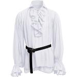 Costumi Cosplay steampunk bianchi XL manica lunga per Uomo Baronhong 