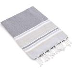 Asciugamani scontati grigi 90x170 di cotone a righe sostenibili da bagno 