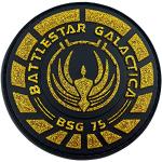 Battlestar Galactica BSG 75 Ufficiale Team Nero Oro Cosplay Airsoft PVC Patch Morale Toppa