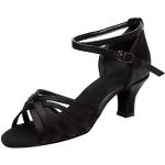 Scarpe larghezza E vintage nere numero 35 di pelle chiusura velcro da balli latino americani per Donna 