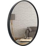 Specchi rotondi moderni neri di legno 