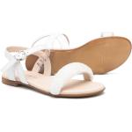 Sandali gioiello bianchi numero 37 in pelle di vitello con perline con punta aperta per Donna Florens 