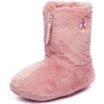 Pantofole larghezza A rosa di pelliccia con stringhe lavabili in lavatrice a stivaletto per Donna Bedroom athletics 