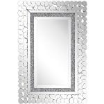Beliani Specchio da Parete Argentato Rettangolare Accessorio Moderno 60x90 cm Pabu