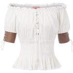 Bluse steampunk bianche L in similpelle per Donna 