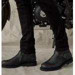Stivali vintage neri numero 45 di pelle moto Belstaff Trialmaster 