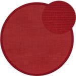 Tappeti moderni scontati rossi in sisal rotondi diametro 200 cm 