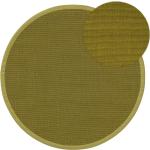 Tappeti moderni scontati verdi in sisal rotondi diametro 150 cm 