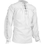 Costumi Cosplay steampunk bianchi 3 XL taglie comode di cotone antivento mezza manica per Donna 