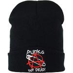 Cappelli invernali punk neri in acrilico tinta unita traspiranti per Donna 