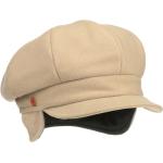 Cappelli invernali 56 beige chiaro di cotone tinta unita traspiranti per Donna Mayser 