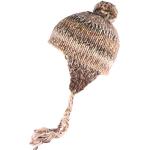 Cappelli invernali marroni in acrilico con pon pon per Uomo 