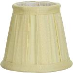 Better & Best 0211127-Schermo di lampada di seta, con clip di fissaggio per lampadine a candela, tavola larga, 12 cm, colore: giallo