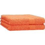 Asciugamani arancioni 70x140 di spugna da bagno 