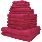 Asciugamani rossi di spugna 12 pezzi da bagno 