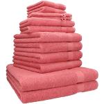 Asciugamani rosso lampone di spugna 12 pezzi da bagno 