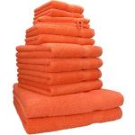 Asciugamani arancioni di spugna 12 pezzi da bagno 