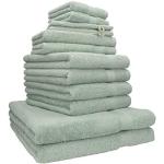 Asciugamani verdi di spugna 12 pezzi da bagno 