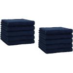 Set asciugamani blu scuro 30x50 di spugna 