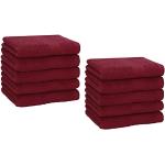 Set asciugamani rosso scuro 30x30 di cotone 