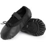 Scarpe larghezza E nere numero 30 di cotone con stringhe traspiranti da danza classica per bambini 