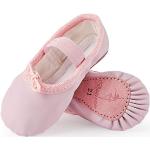 Scarpe larghezza E rosa numero 28 di cotone con stringhe traspiranti da danza classica per bambini 