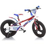 Bici blu con rotelle per bambini Dino bikes 