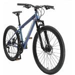 BIKESTAR Hardtail Mountain Bike, Freni a Disco, 27.5" | Bicicletta MTB Telaio 17" Cambio Shimano a 21 velocità, sospensioni | Blu